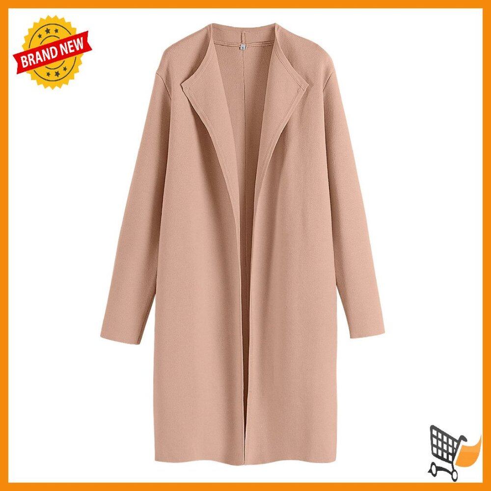 Oversized Long Cardigan Sweater Lapel Knit Warm Trench Coatigan Blazer